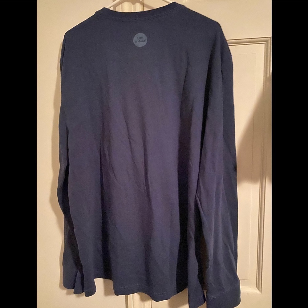 Life Is Good LSleeve TShirt “Brew What You Love” Blue Men’s XLarge NWT - Picture 2 of 9